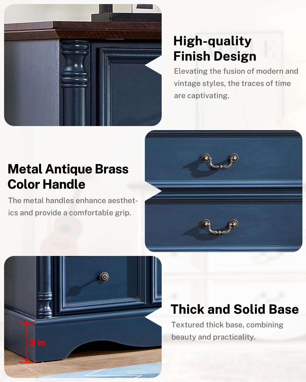 6-Drawer Dresser with Charging Station
