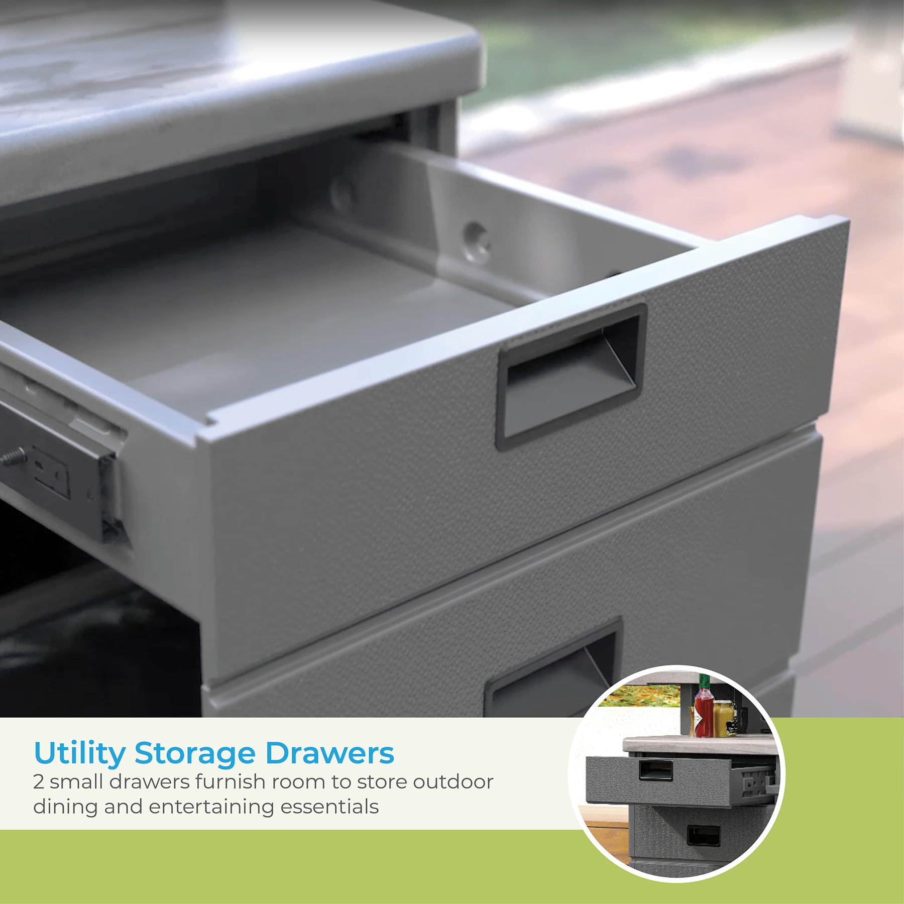 Outdoor Entertainment Bar with Storage