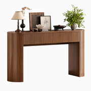55 Inch Console Table with 2 Drawers and Fluted Design