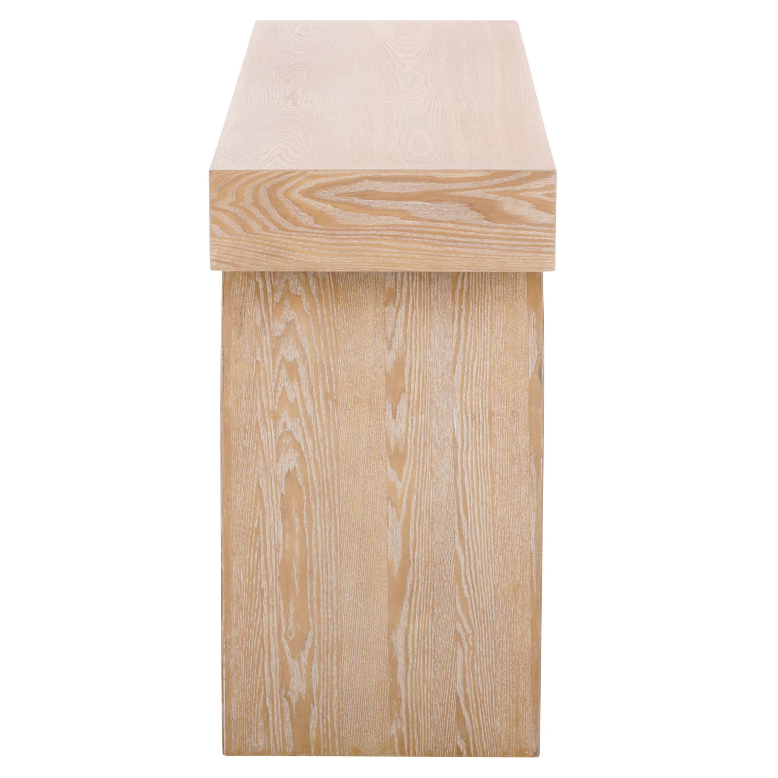 Ekoshi Mid-Century Modern Bleached White Console Table