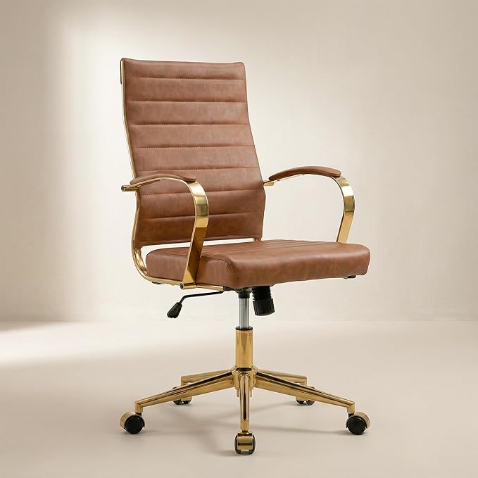 Ergonomic Gold Office Chair with Adjustable Height