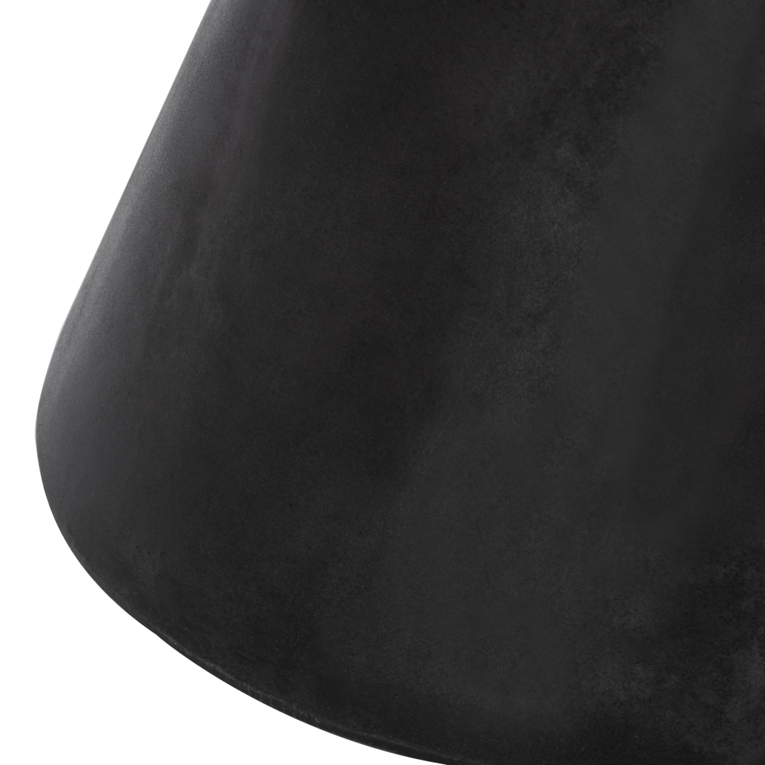 Black Modern Concrete Round Accent Table