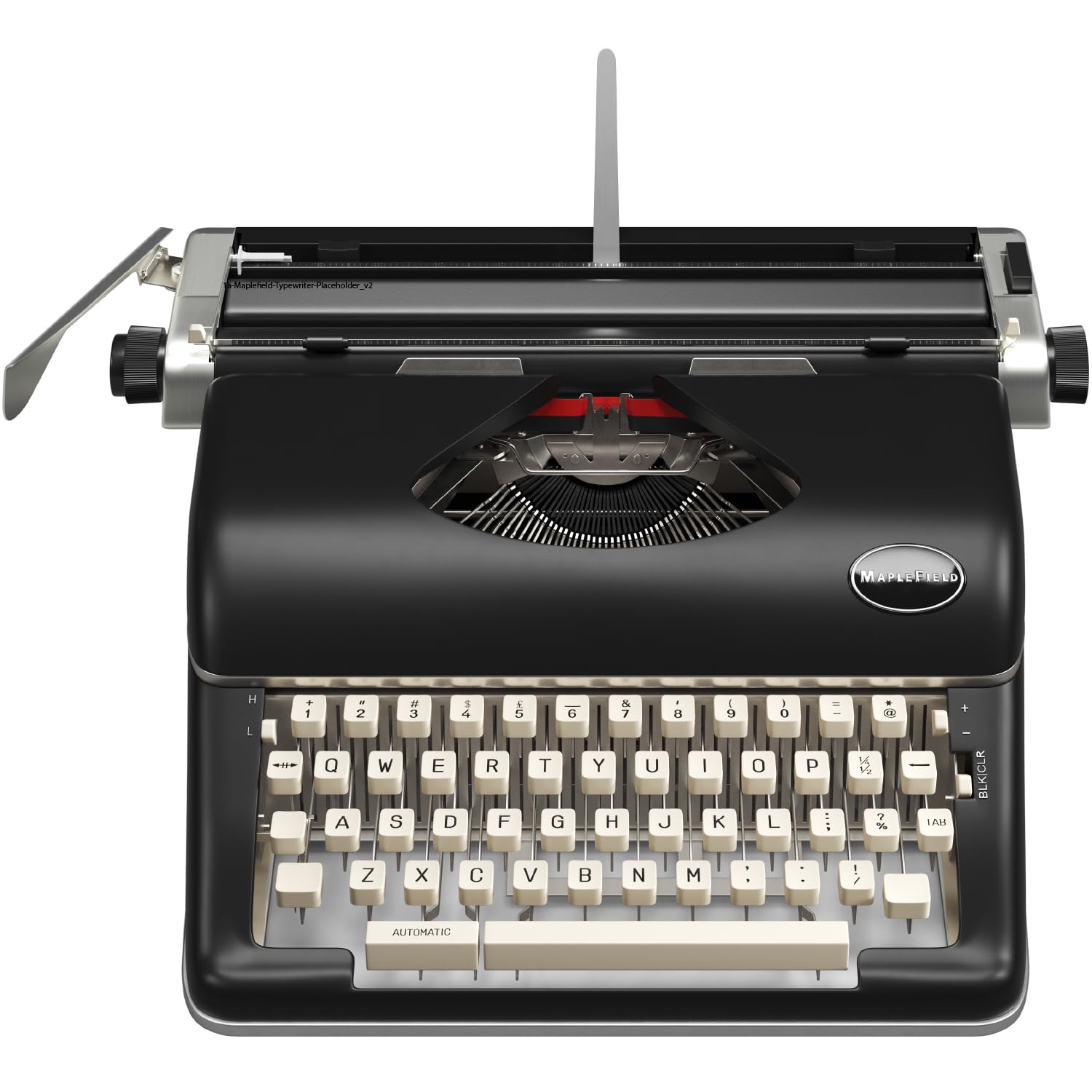 Vintage Manual Typewriter - Black Metal Mechanical Desk Typewriter