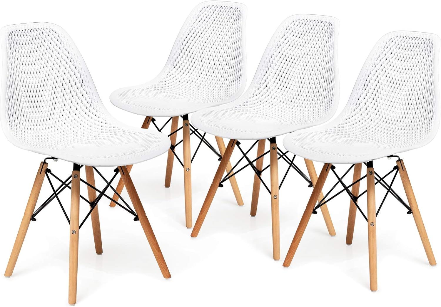 Modern Dining Chairs Set of 2 with Mesh Design
