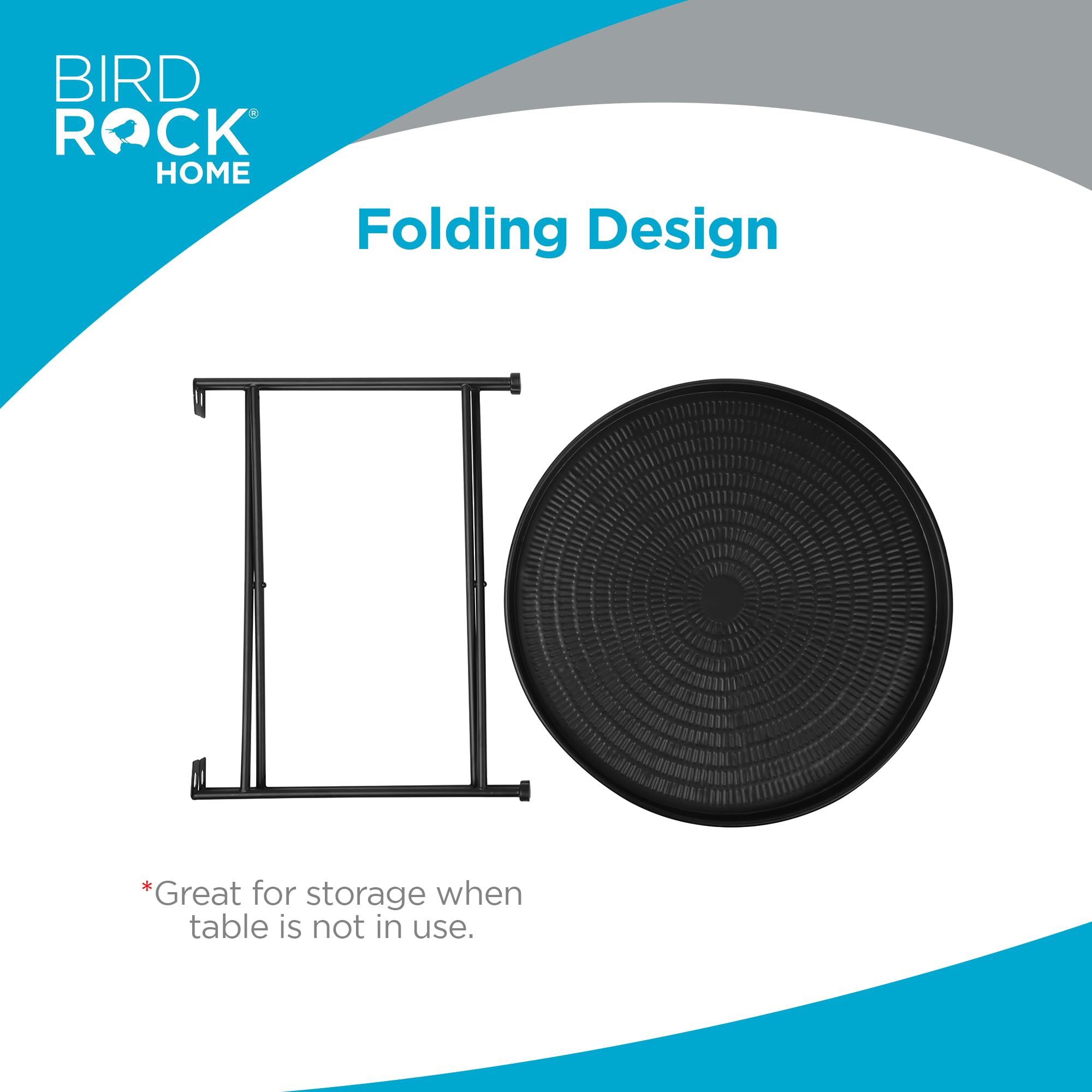 BIRDROCK HOME Metal Coffee Table Small Black Side Table Circle Accent Table for Bedroom Living Room Corner Spaces Hammered Round Minimalist End Table Black Iron, 24.75" D x 19" H, Lightweight 7.5 lbs