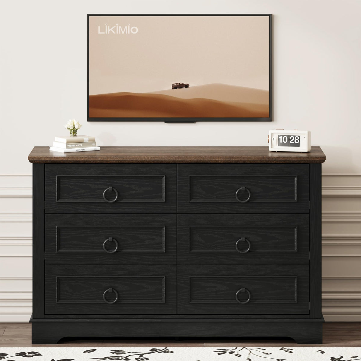 6-Drawer Dresser 47.2" Wide Farmhouse Chest