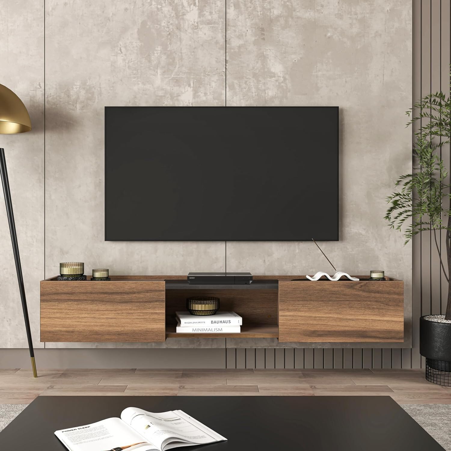 Floating TV Stand 70 Inch Wall Mounted Entertainment Center