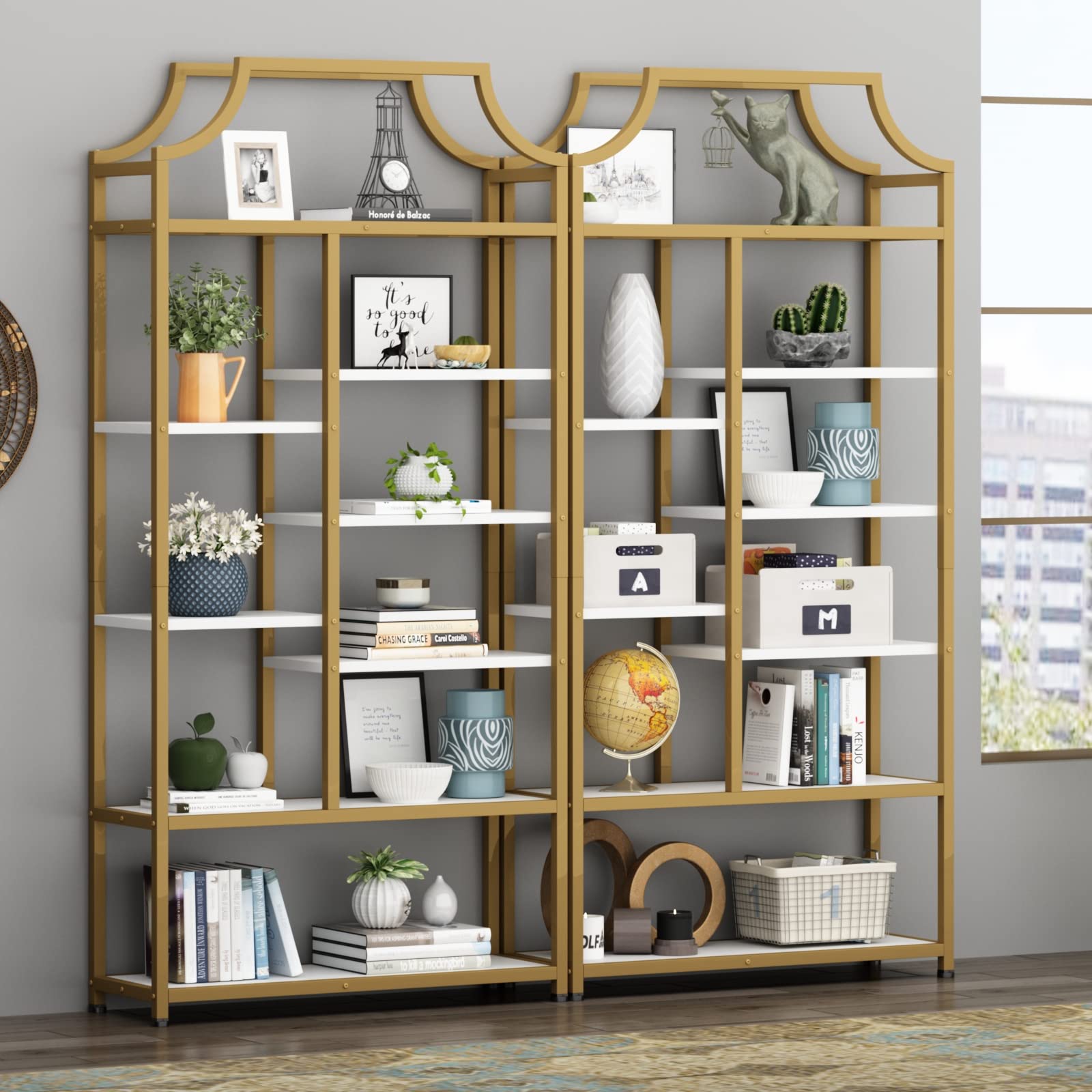 8-Shelf Etagere Bookcase