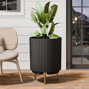 20.3" Striped Planter Stand with 3 Holders