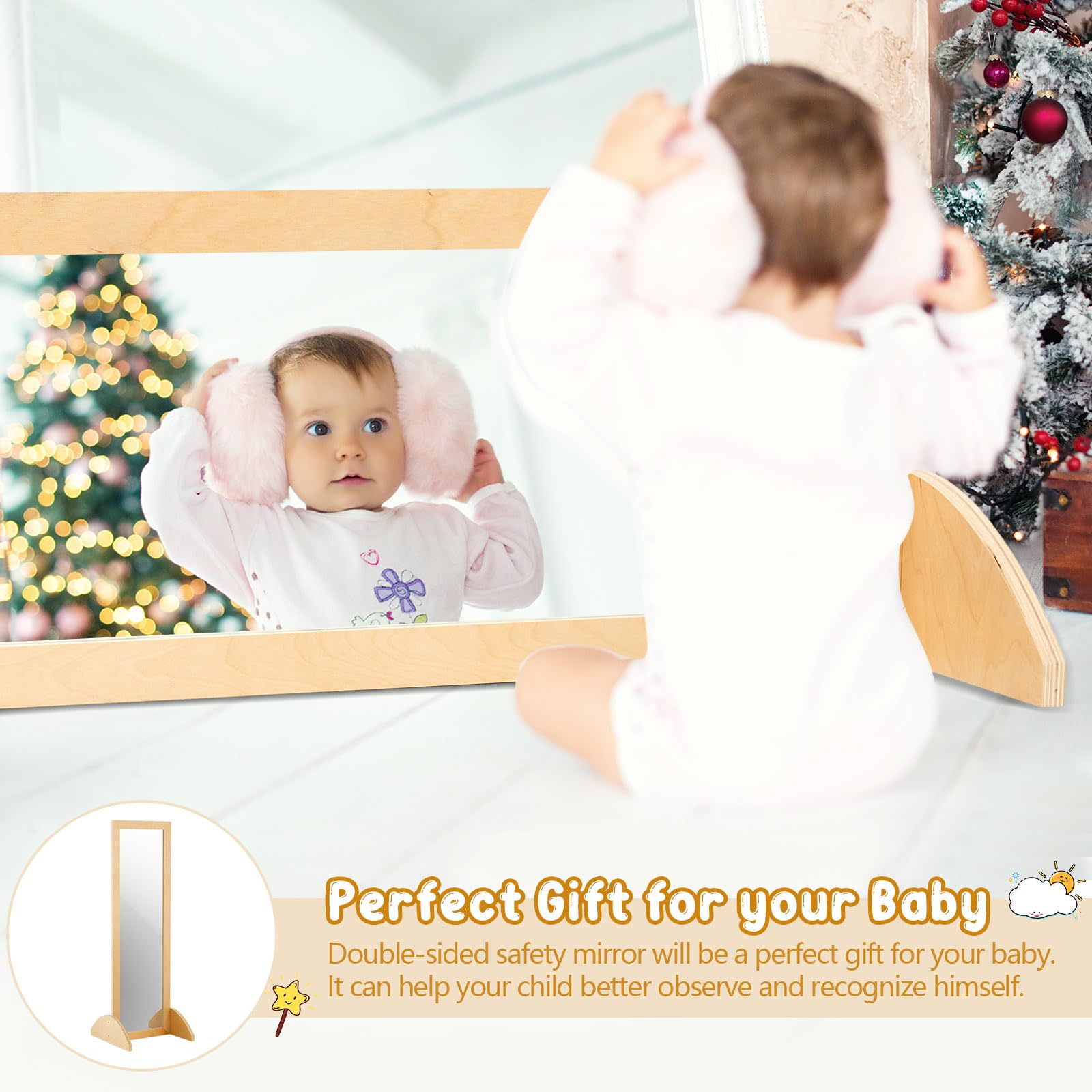 Double Sided Toddler Montessori Mirror