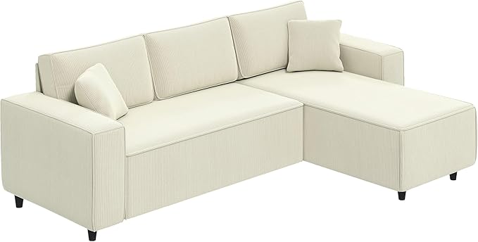 95" Sectional Sofa with Reversible Chaise Lounge