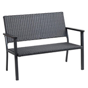 Outdoor Wicker Loveseat Bench