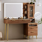 47.24" Modern Vanity Desk with Mirror and Lights