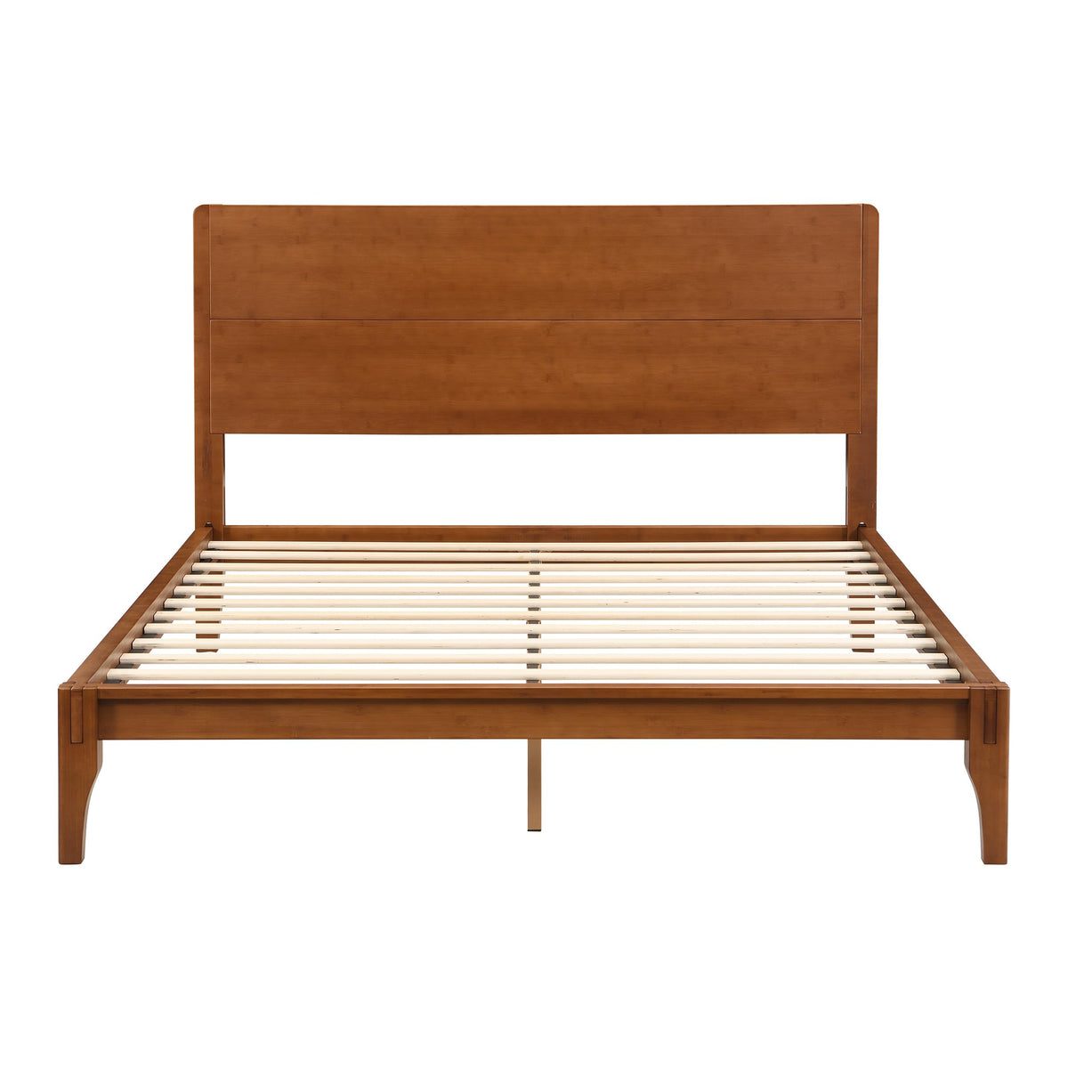 Queen Bamboo Platform Bed with Tall Headboard