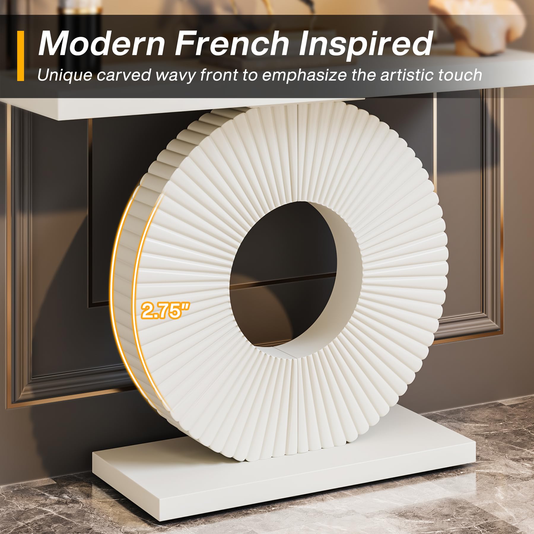 Modern Console Table with Geometric Base