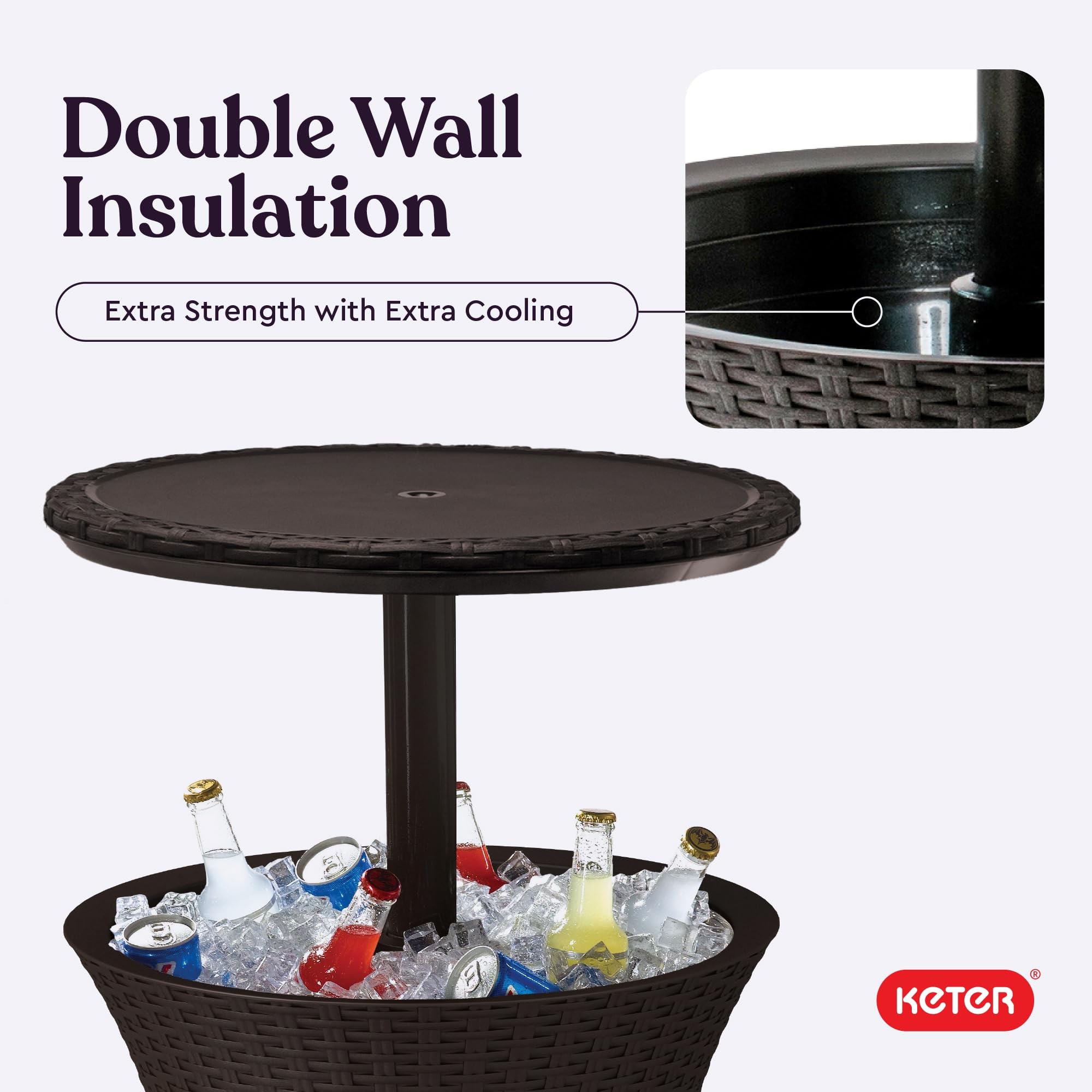 Pacific Cool Bar Outdoor Table with Cooler