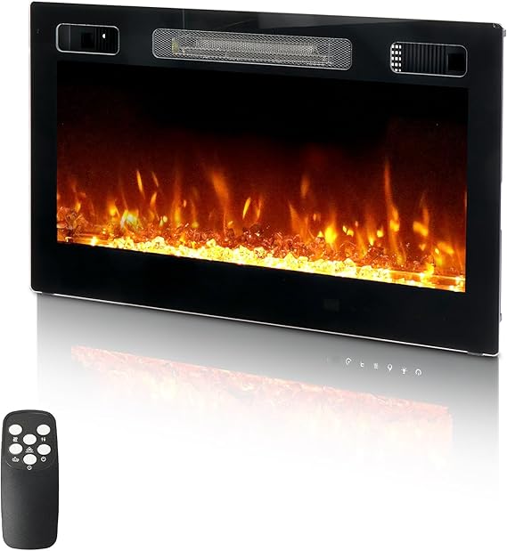 36 Inch Electric Fireplace with Remote Control