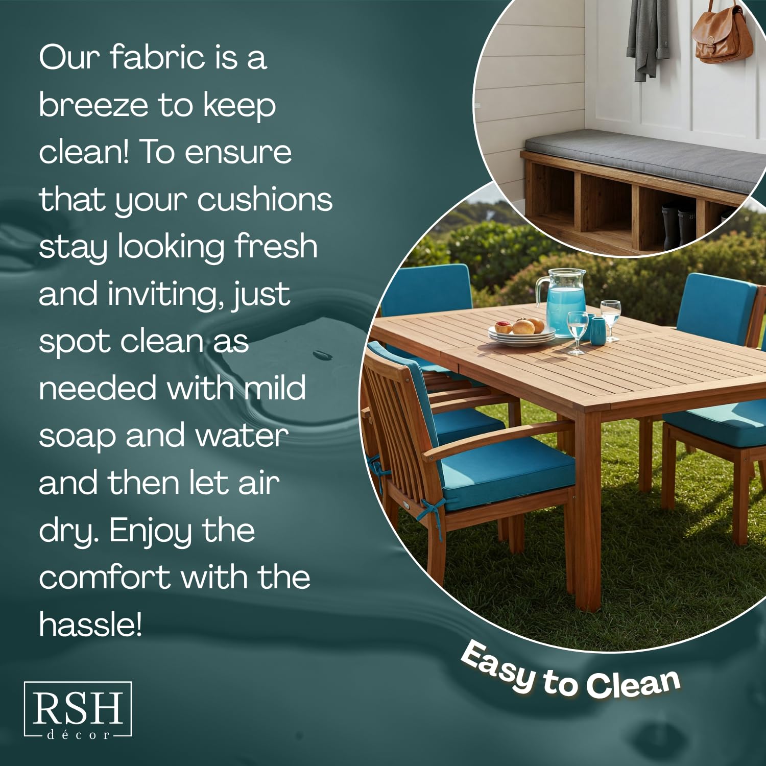 Outdoor Lumbar Throw Pillows Set of 4 - Water and Fade Resistant