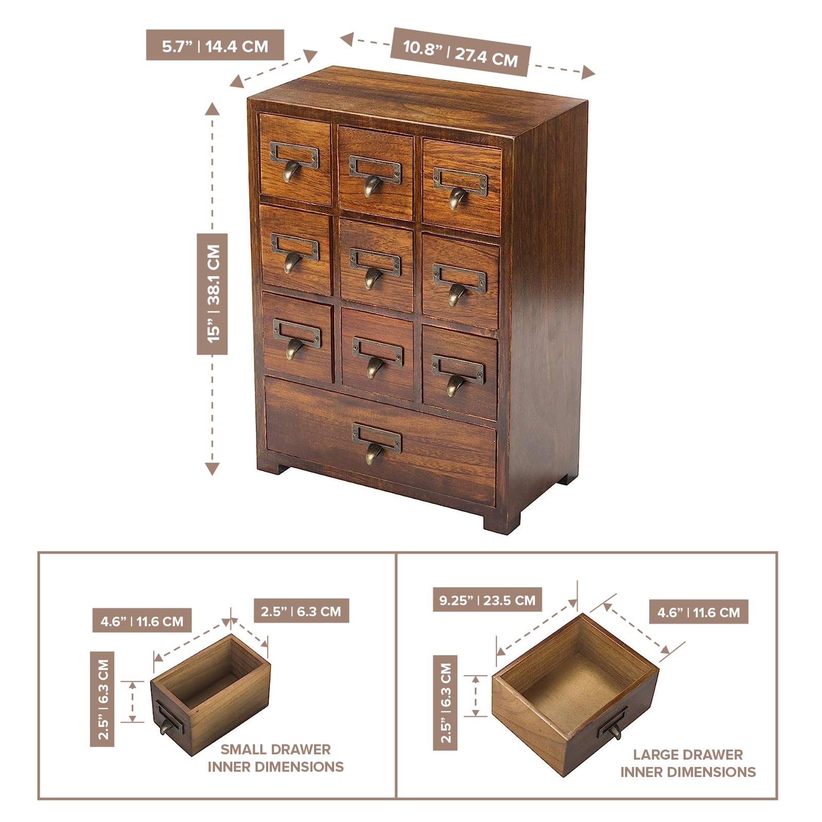10-Drawer Desktop Organizer Cabinet