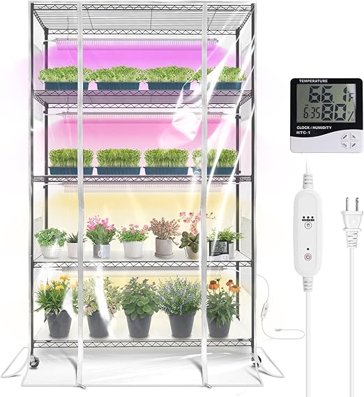 5-Tier Plant Stand with Grow Lights