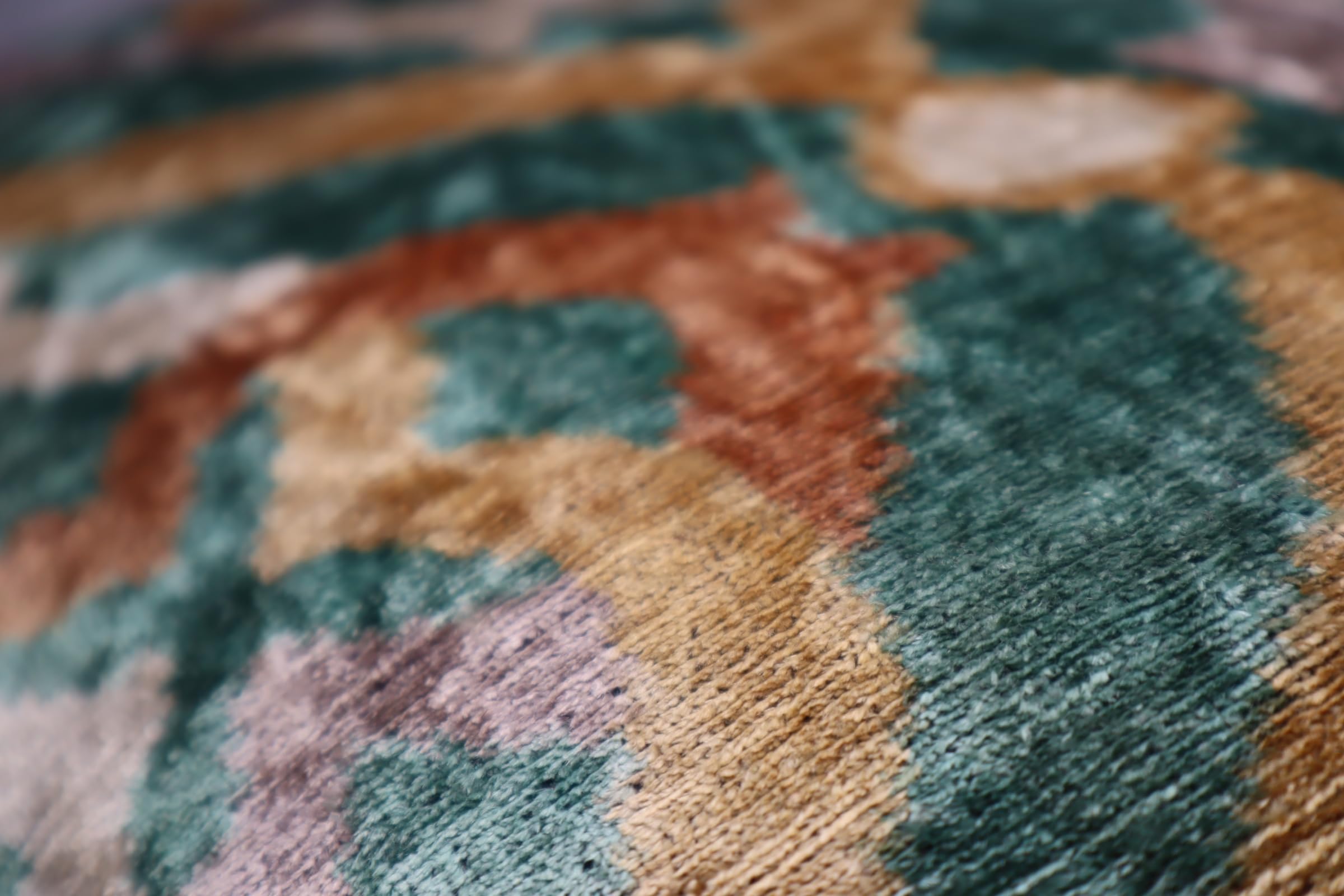 Handmade Velvet Ikat Throw Pillow 16x24