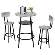 3-Piece Bar Table Set with Storage