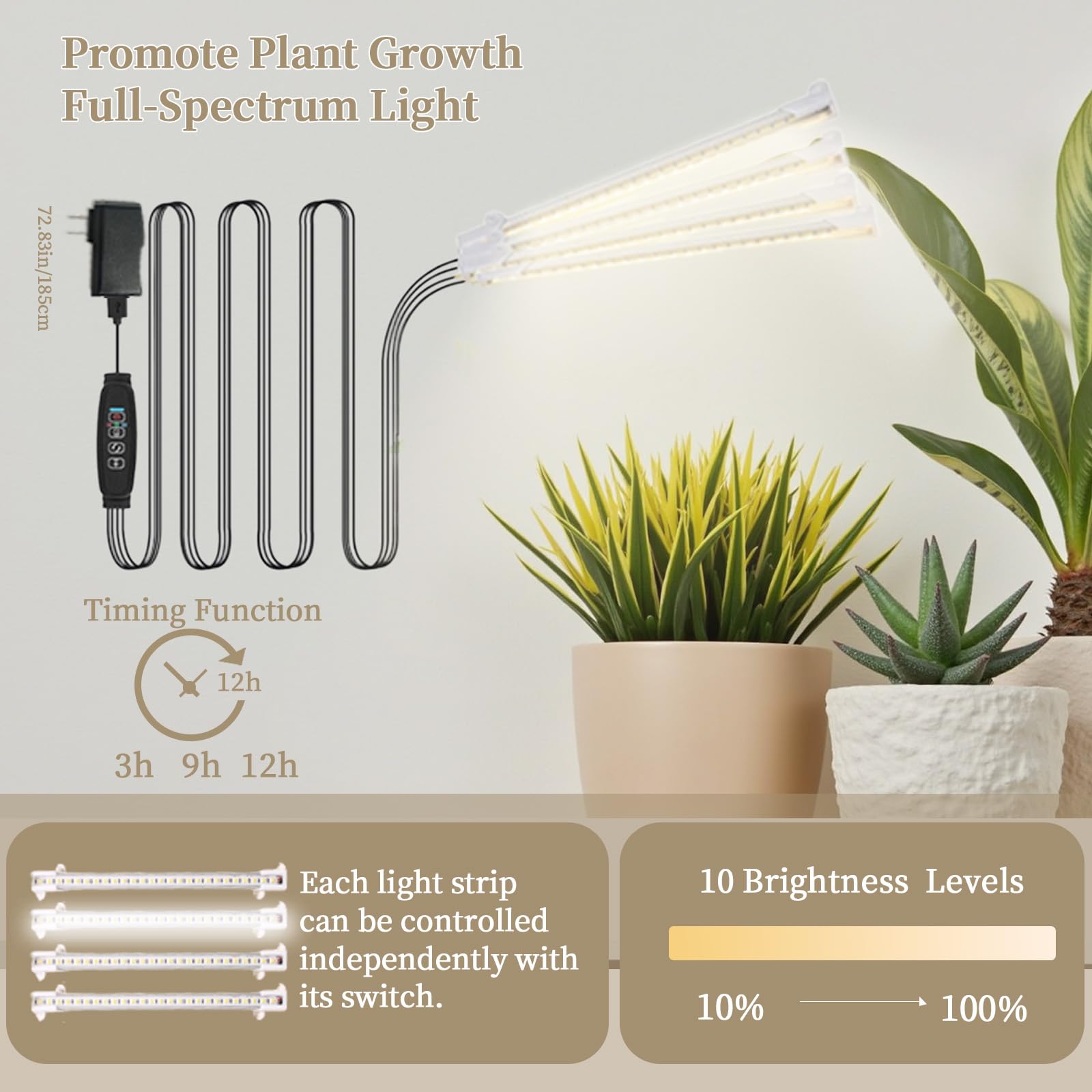 11-Tier Plant Stand with Grow Light