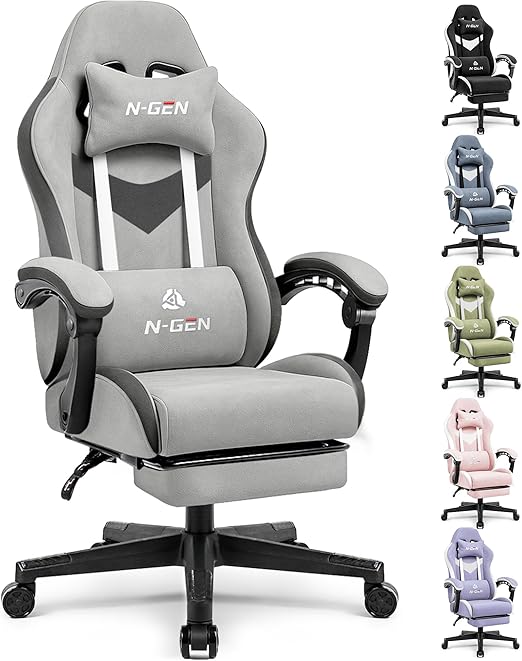 Ergonomic Gaming Chair with Lumbar Support and Adjustable Armrests