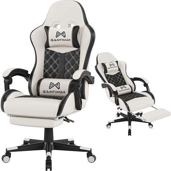 Ergonomic Gaming Chair with Footrest