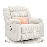 Power Swivel Rocker Recliner with Massage and Heat