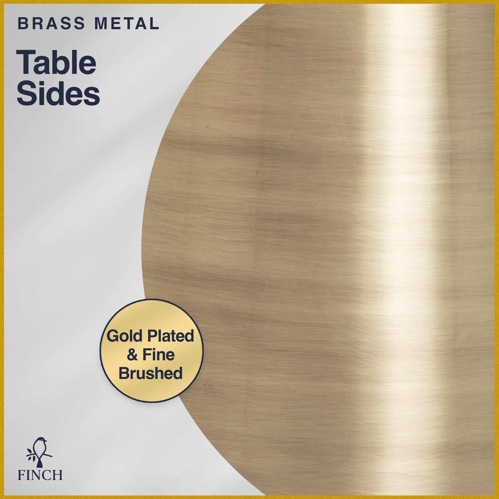 Granite Accent Side Table with Hourglass Metal Base