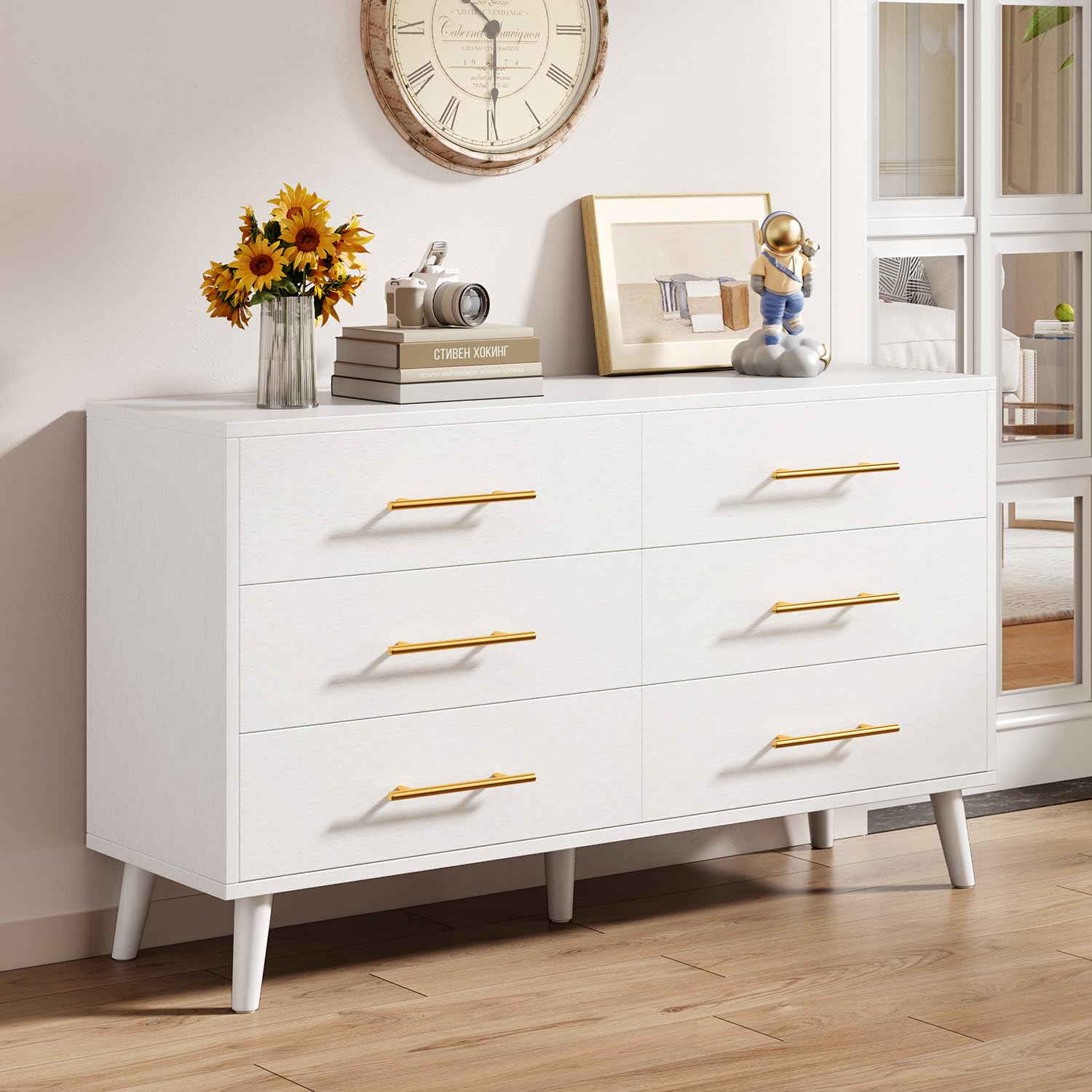 6 Drawer Dresser with Silent Gliding Slides