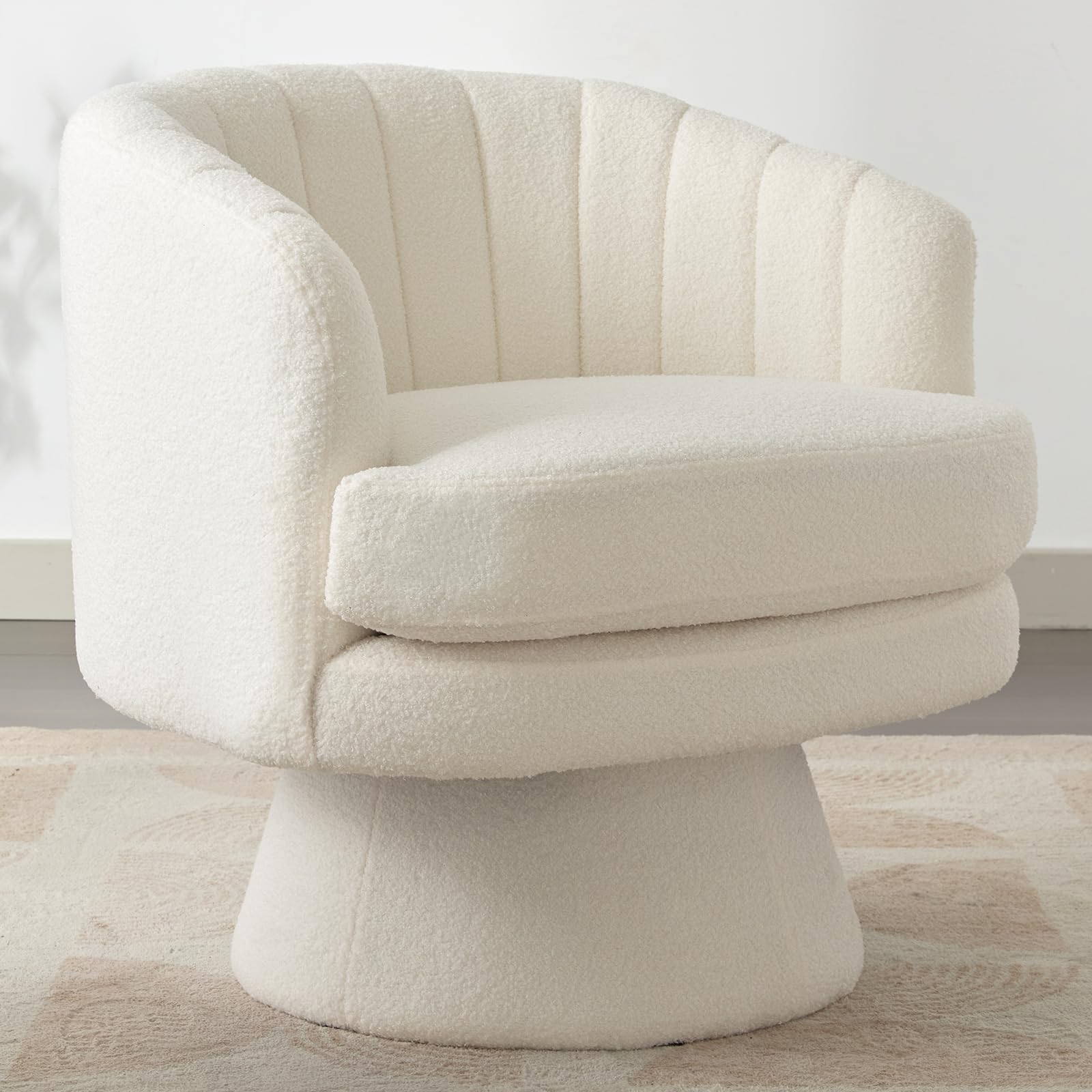 360° Swivel Barrel Chair with Armrest