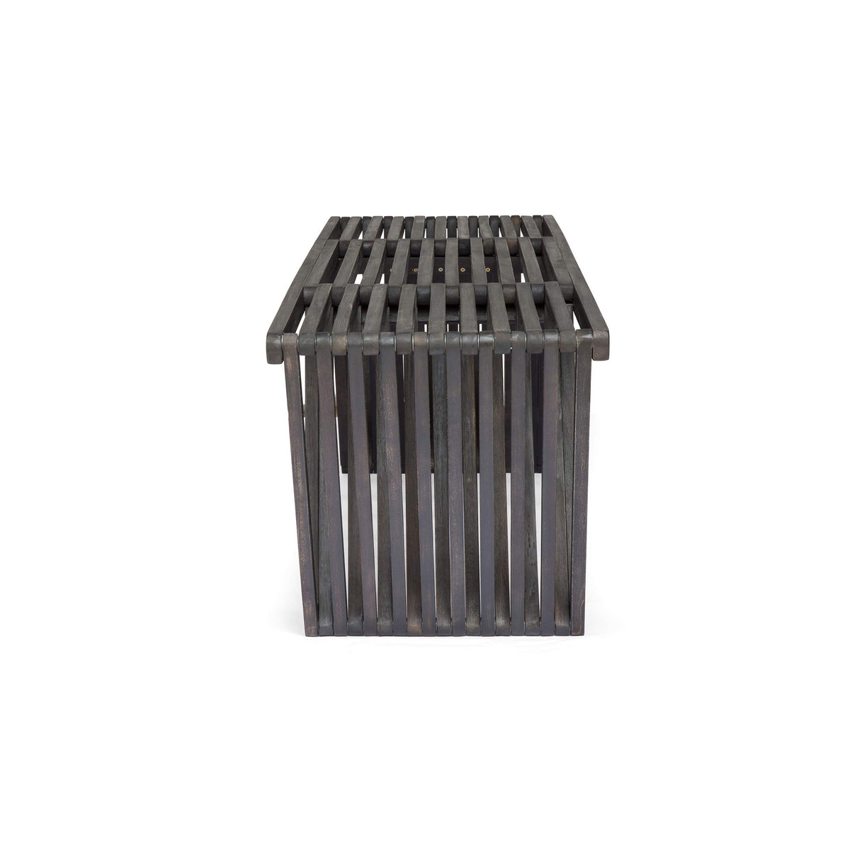 Esme Outdoor Acacia Wood Bench Dark Gray