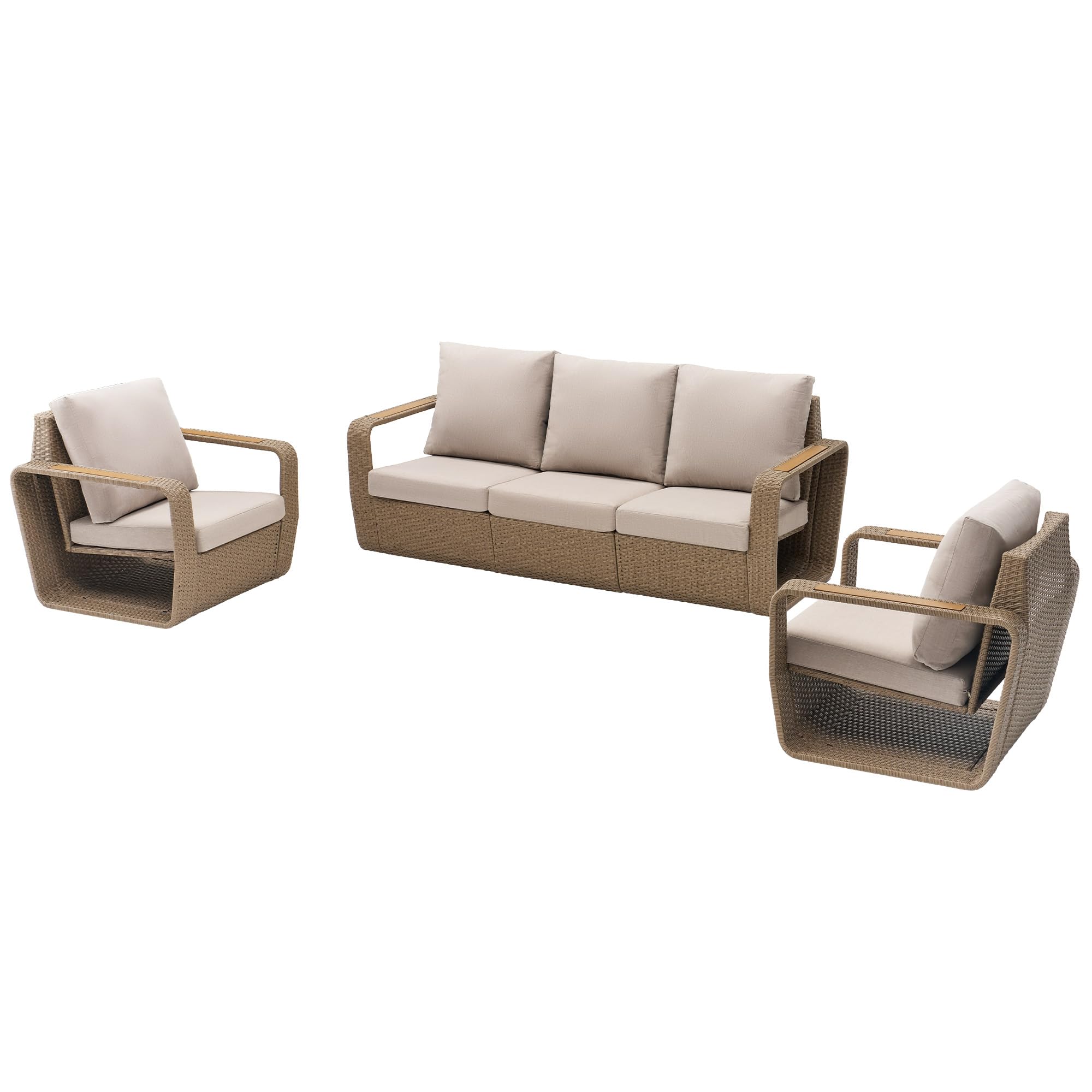 3-Piece Outdoor Patio Furniture Set with Storage
