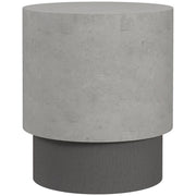Concrete Finish Round End Table with Adjustable Feet