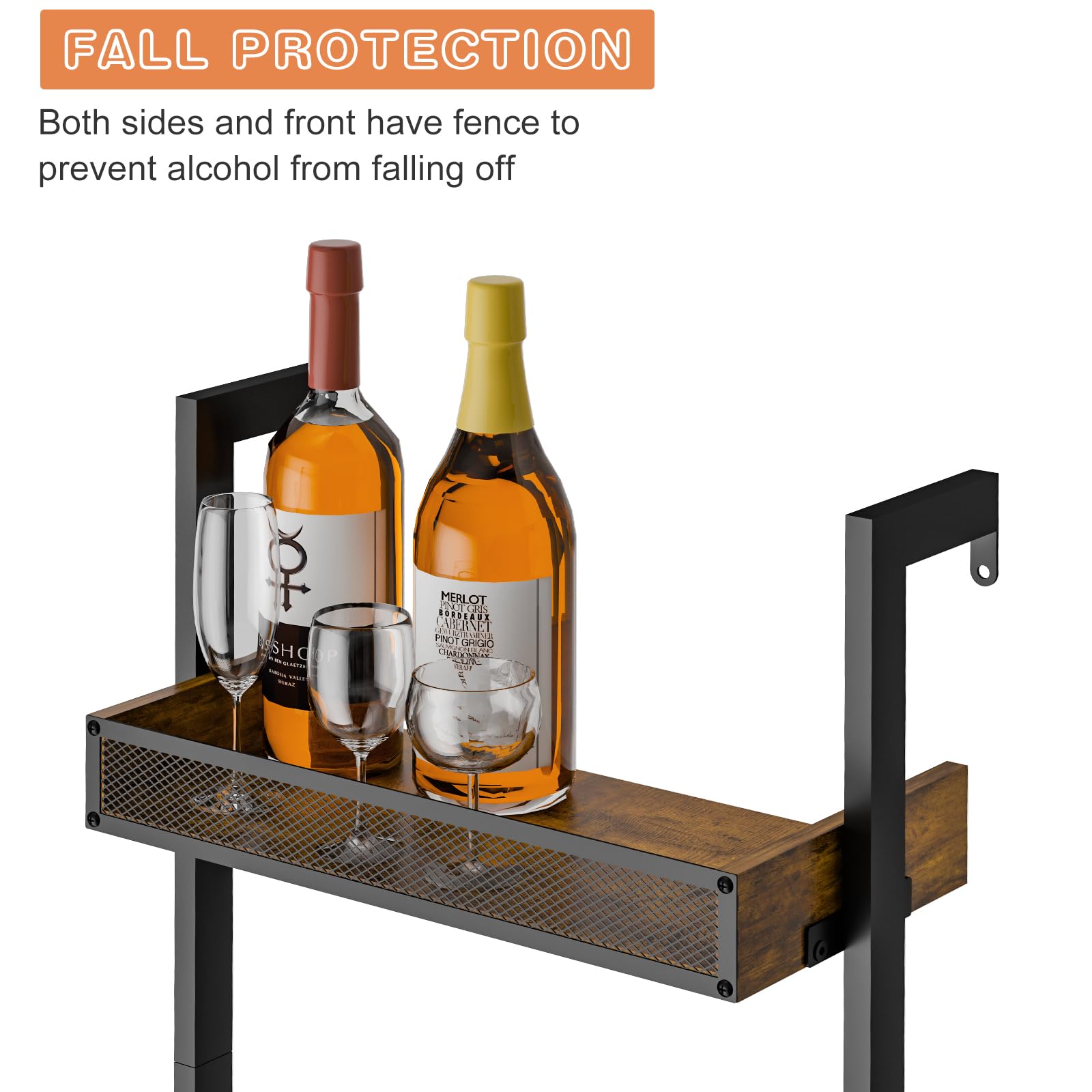 5-Tier Wall Mounted Wine Rack - 50 Bottles