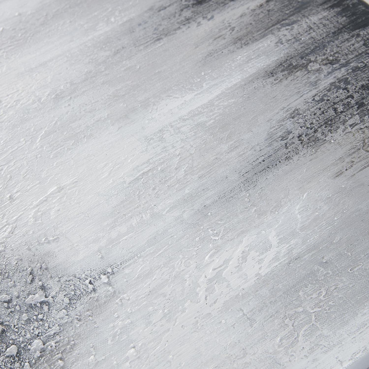 Hand Painted Canvas Wall Art - Abstract Grey Glitter 3 Piece Set