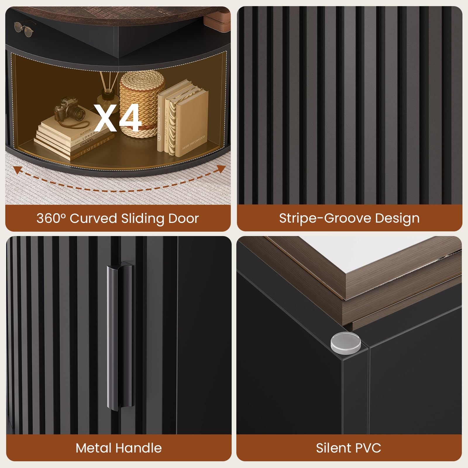 31.5" Lift Top Coffee Table with Storage and LED Lighting