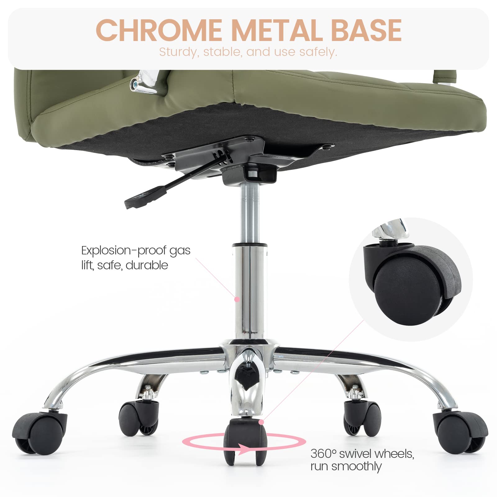 High Back Desk Chair with Adjustable Arms
