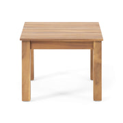 Acacia Wood Outdoor End Table Brown Patina