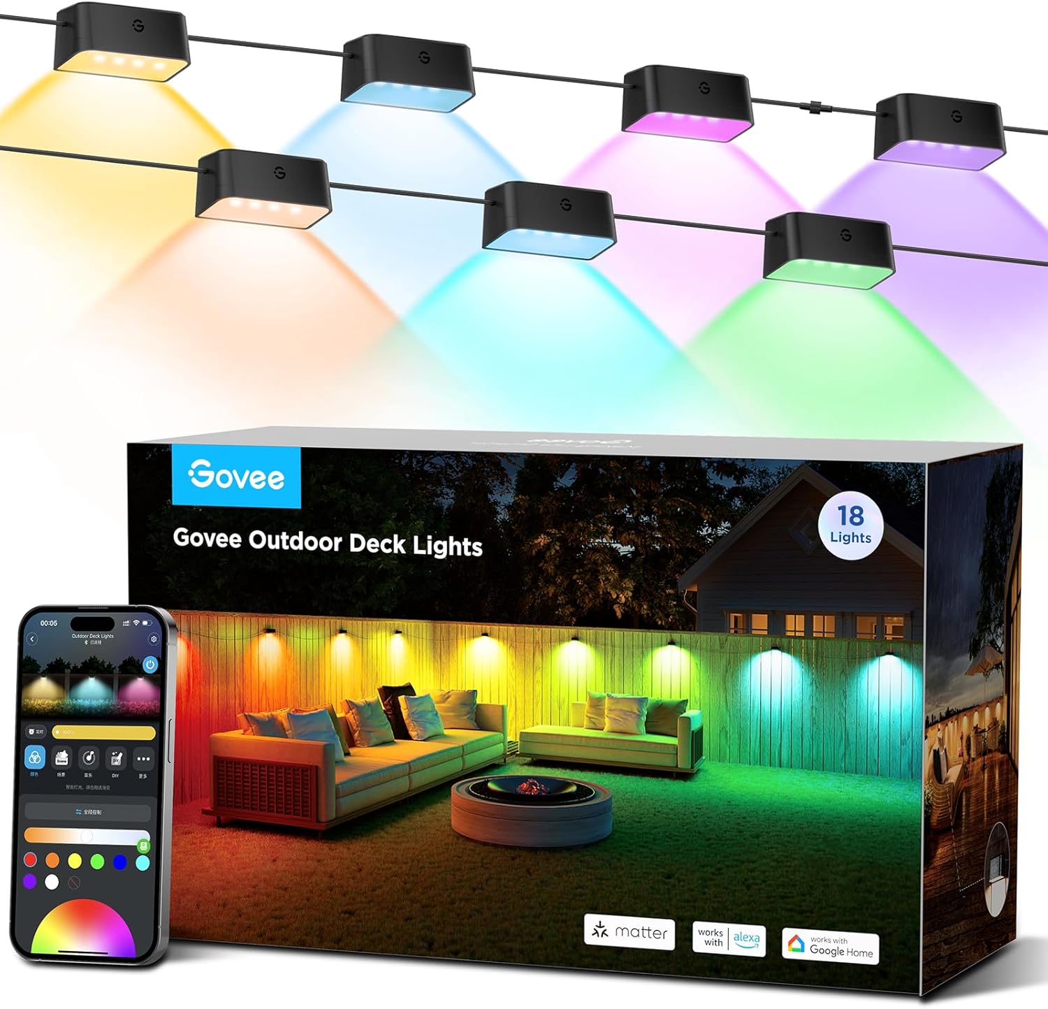 RGBWIC Outdoor Deck Lights 12-Pack