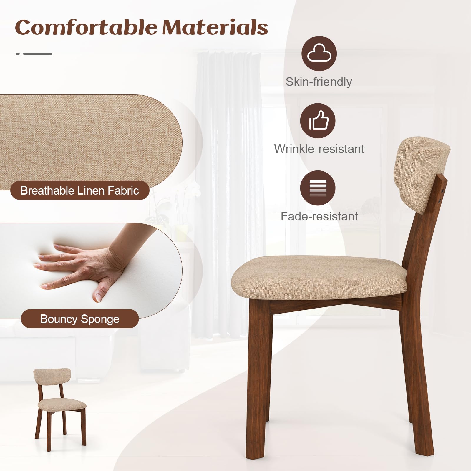 Upholstered Dining Chairs Set of 4