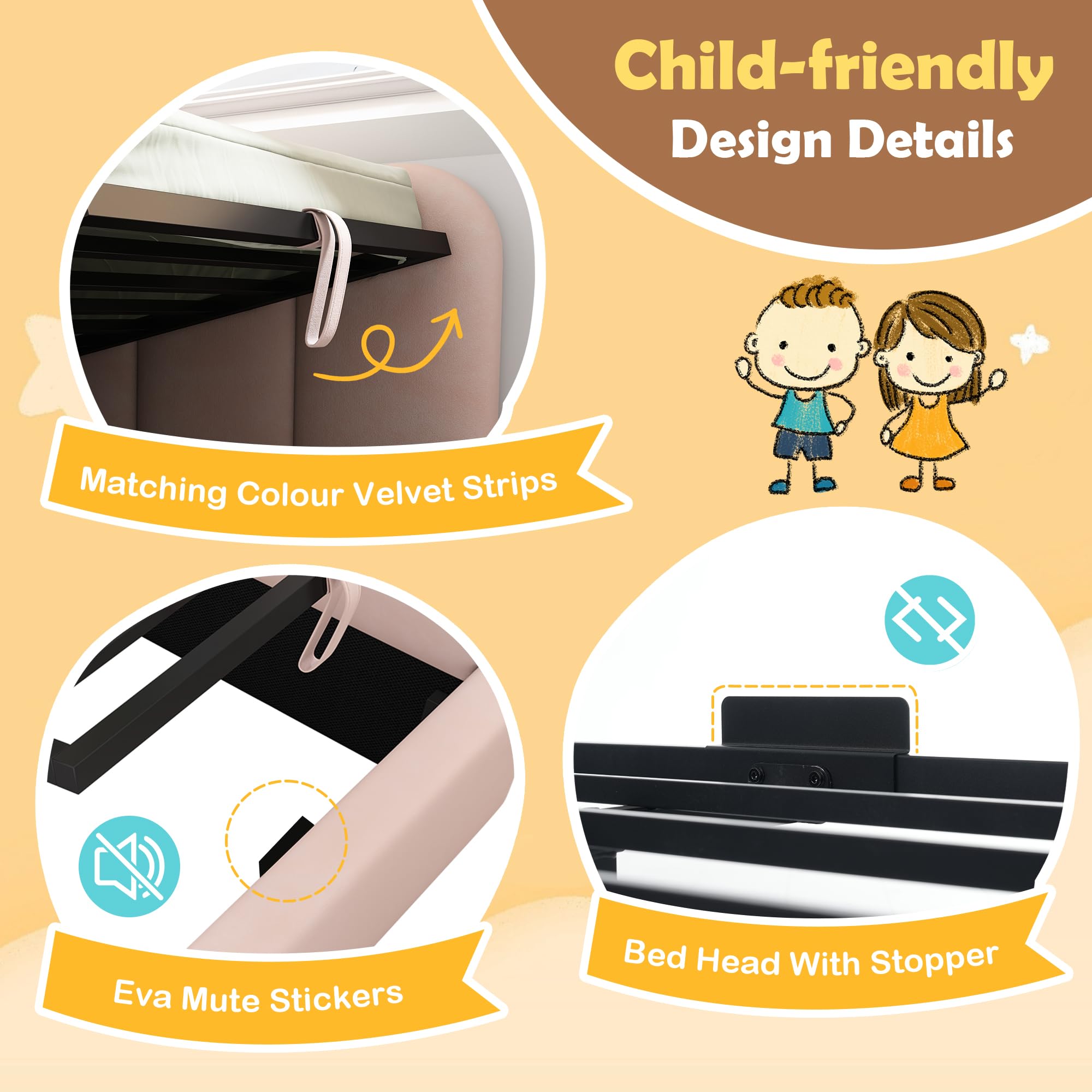 Twin Size Upholstered Lift Up Sofa Daybed with Headboard