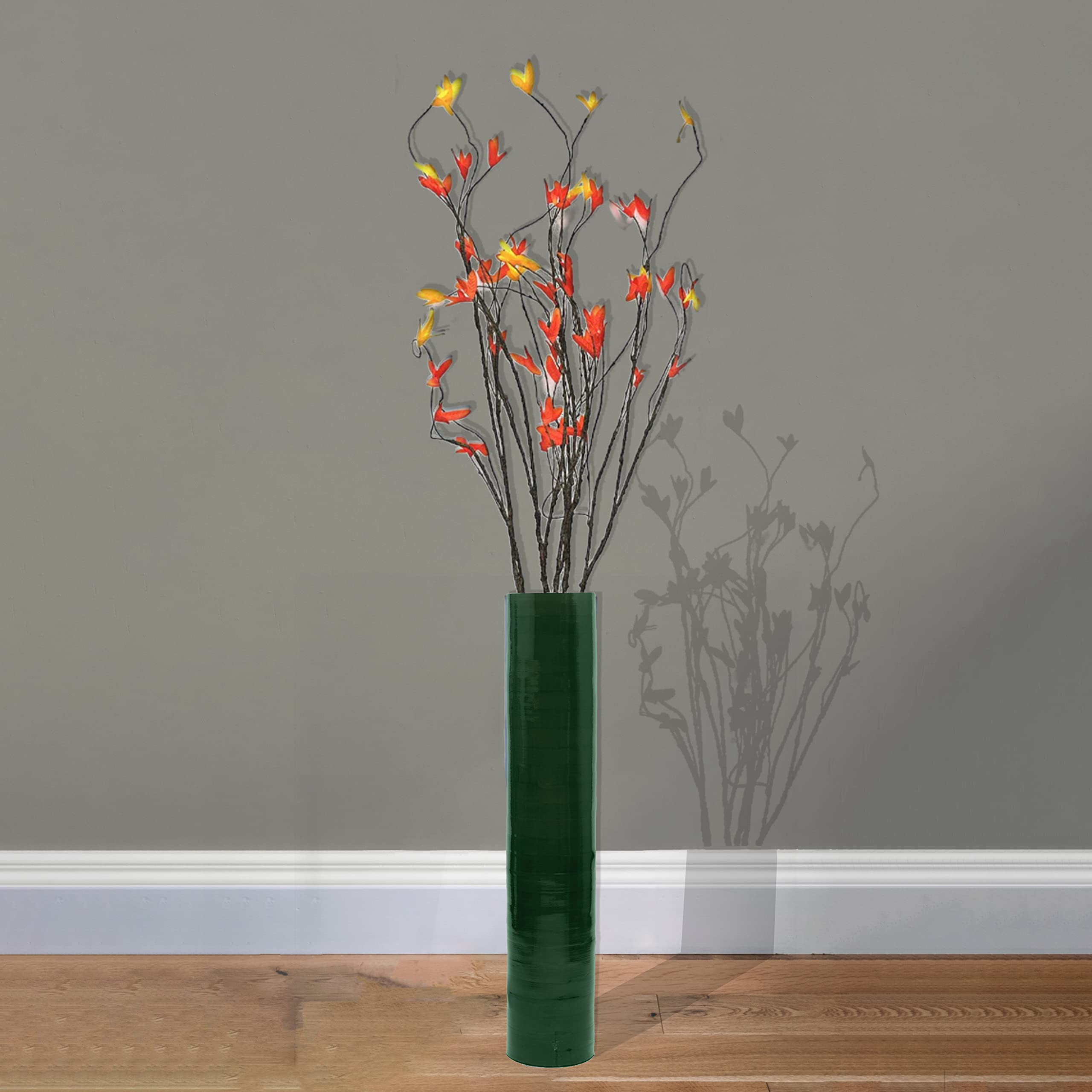 30-Inch Bamboo Floor Vase - Cylinder Shape