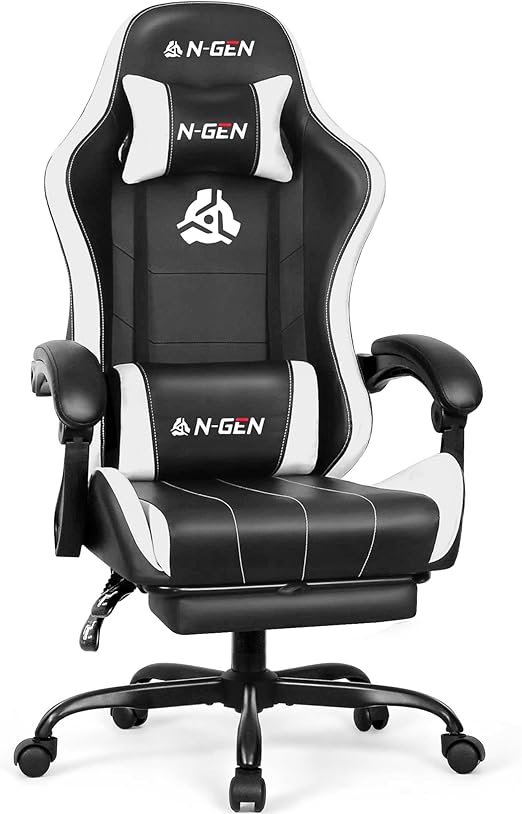 High Back Ergonomic Gaming Chair with Footrest