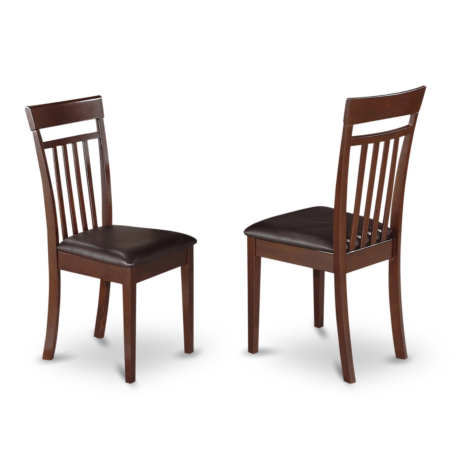3 Piece Round Dining Table Set with Faux Leather Chairs
