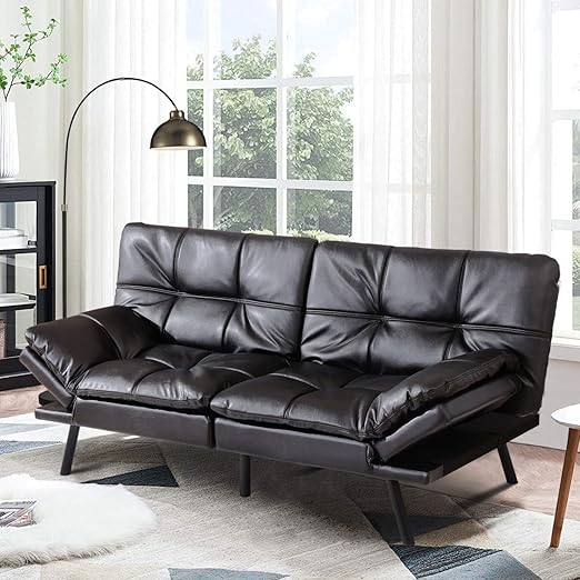 Memory Foam Futon Sofa Bed Convertible Couch