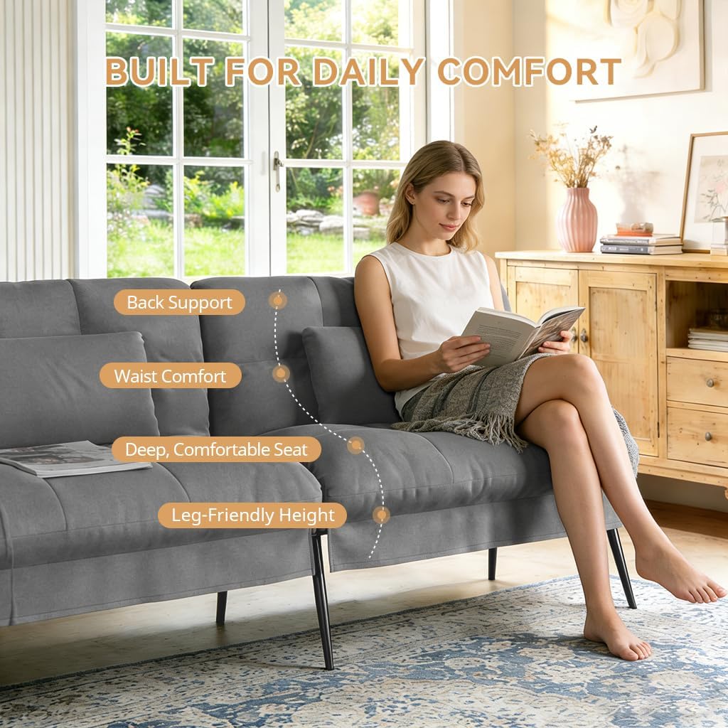 72" Convertible Futon Sofa Bed