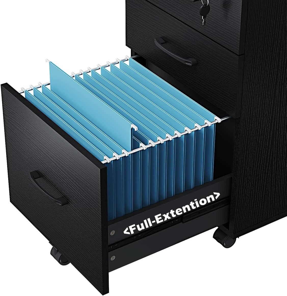 3 Drawer Mobile File Cabinet with Wheels